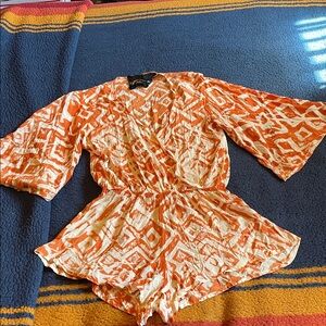 Blue Life Summer Flutter Short Romper Bell Sleeves